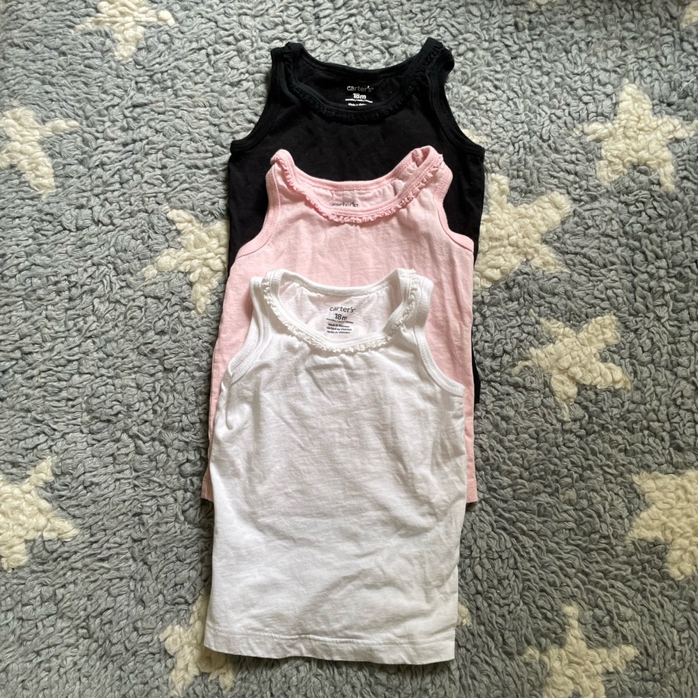 NWOT Carter’s 3 pack of sleeveless tops